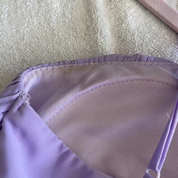 Delia’s size M purple dress, pleated top, lined, built-in bra, adjustabl… - Picture 6 of 10